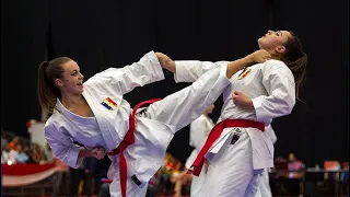 Knockouts Karate Women, back spin & other kick  -  Kyokushin Japan P2   Top 7 CuLiM