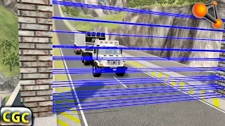 Laser wall divides cars into parts (Fake Laser)BeamNG Drive part 3