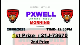 PXWELL LOTTERY DRAW MORNING LIVE 12:30 PM 28/06/2023 SINGAPORE LOTTERY PXWELL LIVE TODAY RESULT