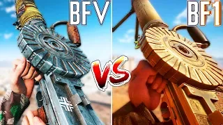 BF5 versus BF1 ALL GUNS COMPARED | Battlefield 5 VS Battlefield 1 (WHO WON?)