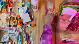 Organizing Craft Supplies! (No talking version) Rummaging through channel props~Unintentional ASMR