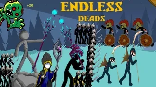 Magikill Vamp VS Zombies ! ENDLESS DEADS MODE | Night 10 -15 ! Stick War: Legacy.