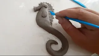 Creative Clay Ideas - Make 3D seahorse in few minutes