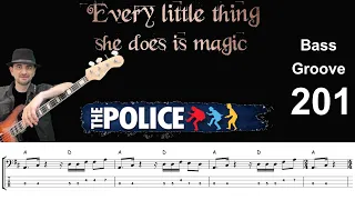 EVERY LITTLE THING SHE DOES IS MAGIC (The Police) How to Play Bass Groove Cover with Score & Tab