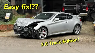 Bought A Wrecked Genesis Coupe 3.8 To Rebuild It!!