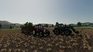 Farming Simulator 19 Cab View - Loading straw bales Deutz-Fahr DX/AgroStar,Zetor 16145