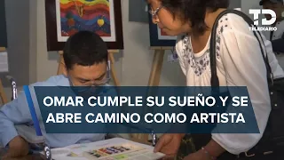 Omar, el artista con parálisis que utilizó la pintura para superarse