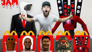 DO NOT ORDER ALL SKIBIDI TOILET HAPPY MEALS AT 3AM!! *NEW CAMERAMAN & SPEAKERMAN IN REAL LIFE*
