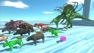 Escape from ALIEN SPINOSAURUS - Animal Revolt Battle Simulator