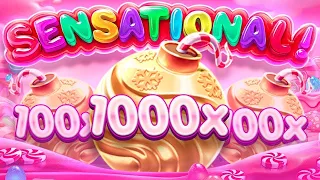 ХАРОН ПОЙМАЛ БОМБУ НА Х1000 В НОВОЙ СВИТ БОНАНЗЕ 1000! / Бонус В Слоте Sweet Bonanza / заносы недели