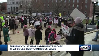 Crowd protests at State House as U.S. Supreme Court considers abortion case