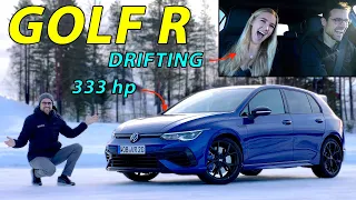Autobahn and drifting! VW Golf R Mk8 333 hp special edition driving REVIEW