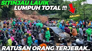 LONGSOR., SITINJAU LAUIK LUMPUH TOTAL !!! Ratusan Pengendara Menahan Haus & Lapar Akibat Terjebak