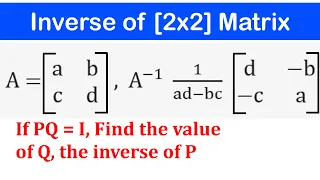 Inverse of a 2x2 Matrix | SHS 3 ELECTIVE MATH