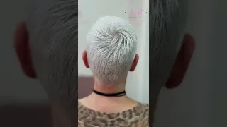 Pixie haircut | Platinum Blonde hair code | #youtubeshorts #hairtransformation #platinumblonde