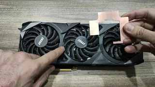 Установка медной пластины MSI 3070ti Ventus 3x oc