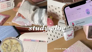 24 HOUR study vlog🌷 | realistic uni days , cafe visit ☕️ ,lots and lots of stu(dying) 📑