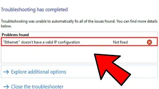 How To Fix Ethernet does not have a valid IP configuration In Windows 10 - SOLVED