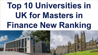 Best UNIVERSITIES IN UK FOR MASTERS IN FINANCE New Ranking