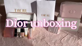 Dior unboxing  Mother’s Day 2024- free pink pouch gift with purchase 🩷✨