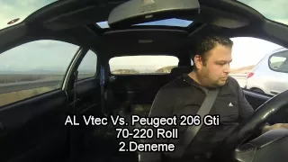 AL Vtec vs Peugeot 206 Gti 70/220 Roll