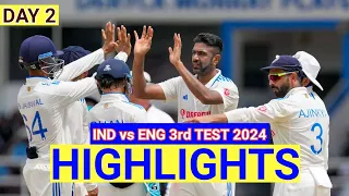 India vs England 3rd Test Day 2 Full Match Highlights 2024 | IND vs ENG 3rd Test Day 2 Highlights