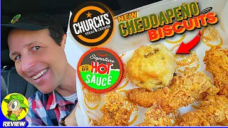 Church's® Texas Chicken Signature Hot Sauce Review ⭐🥵 Cheddapeño® Biscuits 🌶️ Peep THIS Out! 🕵️‍♂️