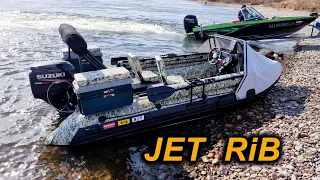 ПНД JET RiB. КОМФОРТНЫЙ КОМПЛЕКТ на БАЗЕ лодки СОЛАР и мотора SUZUKI 60