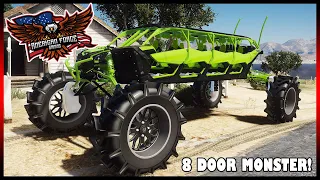 8 DOOR CANAM ON 44" TRACTOR TIRES RIPPING THE SWAMP UP! - GTA5 RP  - AFG