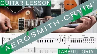 Aerosmith, Cryin' COMPLETE Guitar Lesson, Solo, Chords, Riffs, Licks, Harmonica, Guitarra