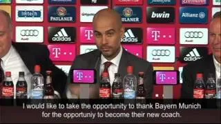 Pep Guardiola sails past language barrier at Bayern unveiling