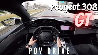 2022 Peugeot 308 GT 1.5 BlueHDi 130 EAT8 - POV Drive | Cars by Vik