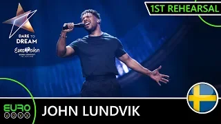 SWEDEN EUROVISION 2019 1ST REHEARSAL (REACTION): John Lundvik - 'Too Late For Love'