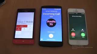 Incoming call & Outgoing call at the Same Time Nexus 5+htc+iPhone 5
