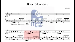 Sheet BEAUTIFUL IN WHITE | Westlife (Shane Filan) | Sheet nhạc miễn phí