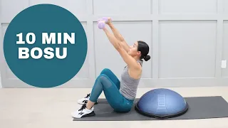 10 Min Shoulders + Core Workout | Bosu Ball // Angelique Clark