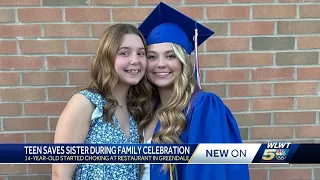 Indiana teenager saves sister after she began choking at restaurant