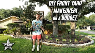 Major Front Yard Makeover On A Budget! Shade Garden Texas Natives & Tropicals | DIY