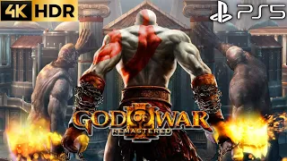 God of War III Remastered PS5 Gameplay Walkthrough 4K 60FPS HDR Part 1 FULL GAME No Commentary