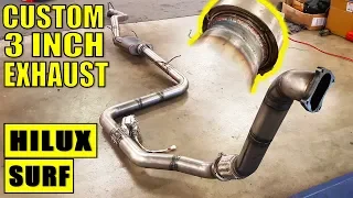 FULL CUSTOM 3 INCH HILUX SURF EXHAUST BUILD (WITH CUT OUT VALVE!)