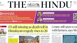 9 February 2021|The Hindu Newspaper today|The Hindu Full Newspaper analysis |Editorial analysis UPSC