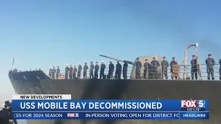 USS Mobile Bay Decommissioned At Naval Base San Diego
