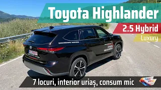 Toyota Highlander 2021: SUV uriaș, cumva accesibil - prezentare completă!