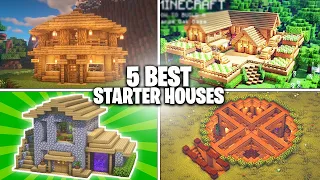 5 BEST Minecraft Starter Houses for Survival! (Easy Starter Houses)
