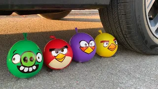 Experiment Car vs Angry Birds vs Slime Piping Bags | Crushing Crunchy & Soft Things by Car | Test S