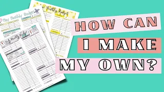 How To Make A BUDGET PRINTABLE in google sheets | Naturally Lizzie