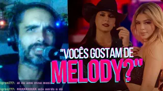 Músico brasileiro opina sobre Melody escutando Pipoco com Ana Castela