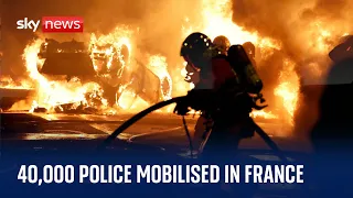 France riots: 40,000 officers mobilised after fatal police shooting of teenager