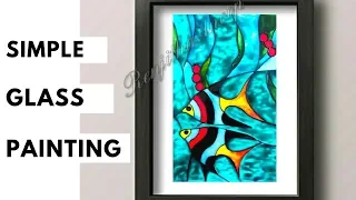 Easy Glass Painting / Pebeo Vitrail glass painting / Beginners Painting