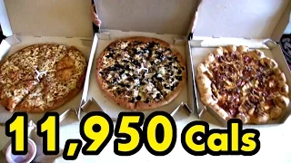 Pizza Hut's $49 "Superbowl" Deal Challenge (12,000 Calories)